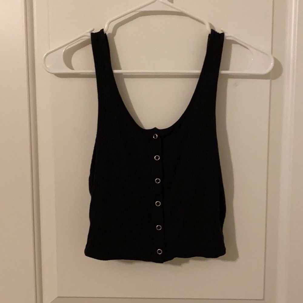 Black Button Down Tank